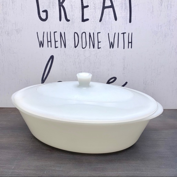 Vintage USA Glasbake casserole ovenware lid basket - Picture 3 of 16